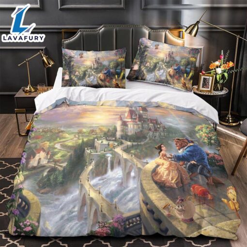 Cartoon Beauty and the Beast Bedding Set Quilt Duvet Cover 7