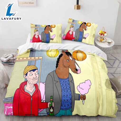 Cartoon BoJack Horseman Bedding Set Quilt Duvet Cover Bedding Sets 2