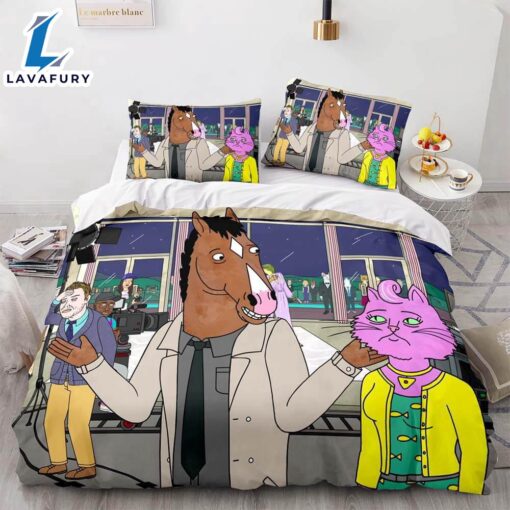 Cartoon BoJack Horseman Bedding Set Quilt Duvet Cover Bedding Sets 3