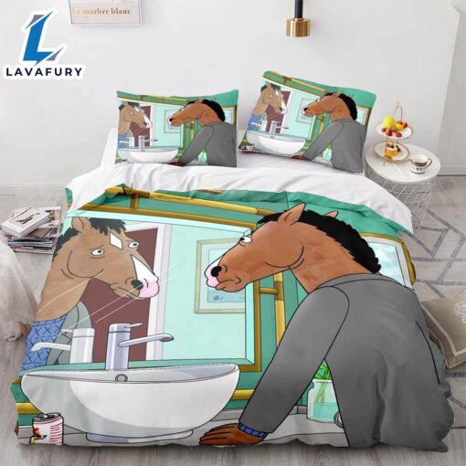 Cartoon BoJack Horseman Bedding Set Quilt Duvet Cover Bedding Sets 4