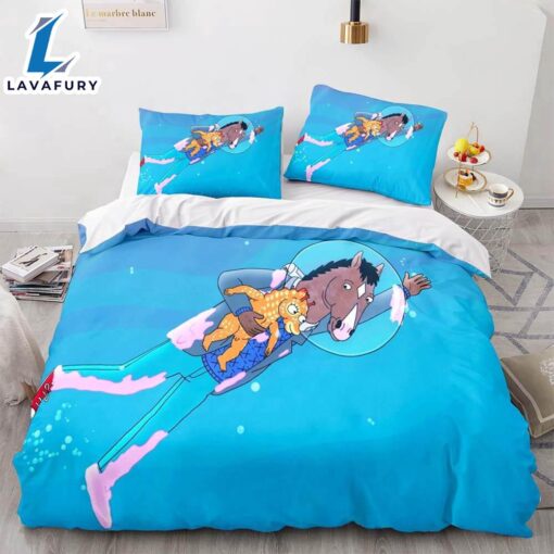 Cartoon BoJack Horseman Bedding Set Quilt Duvet Cover Bedding Sets 6