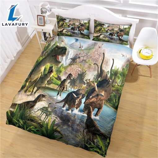 Cartoon Dinosaur Bedding Set Cosplay Quilt Cover 1