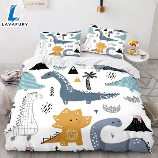 Cartoon Dinosaur Cosplay Bedding Sets Quilt Cover 4