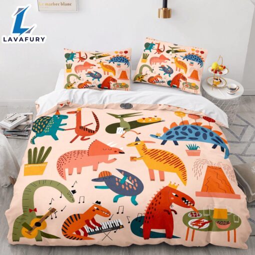 Cartoon Dinosaur Cosplay Bedding Sets Quilt Cover 9