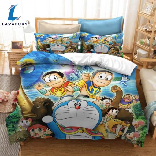 Cartoon Doraemon Cosplay Bedding Set Quilt Covers Room Decoration 1