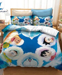 Cartoon Doraemon Cosplay Bedding Set Quilt Covers Room Decoration 2