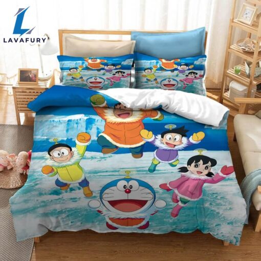 Cartoon Doraemon Cosplay Bedding Set Quilt Covers Room Decoration 3