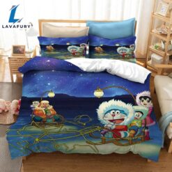 Cartoon Doraemon Cosplay Bedding Set…