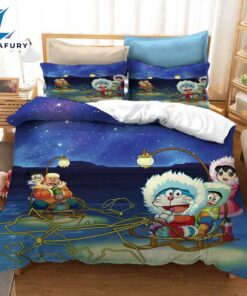 Cartoon Doraemon Cosplay Bedding Set Quilt Covers Room Decoration 5