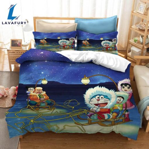 Cartoon Doraemon Cosplay Bedding Set Quilt Covers Room Decoration 5