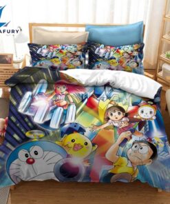 Cartoon Doraemon Cosplay Bedding Set Quilt Covers Room Decoration 6