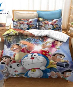 Cartoon Doraemon Cosplay Bedding Set Quilt Covers Room Decoration 7