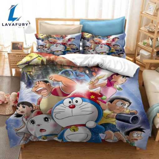 Cartoon Doraemon Cosplay Bedding Set Quilt Covers Room Decoration 7