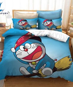 Cartoon Doraemon Cosplay Bedding Set Quilt Covers Room Decoration 8