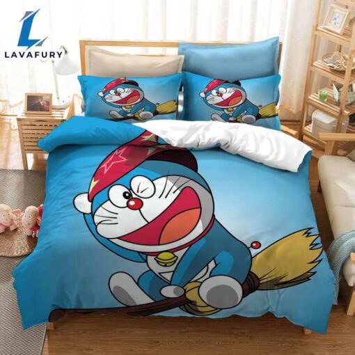 Cartoon Doraemon Cosplay Bedding Set Quilt Covers Room Decoration 8