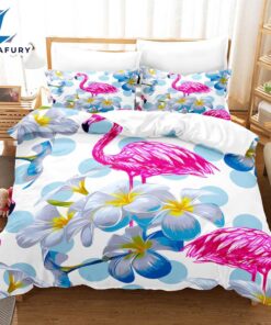 Cartoon Flamingo Bedding Set Quilt Covers 10