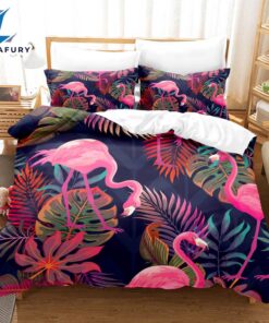 Cartoon Flamingo Bedding Set Quilt Covers 1