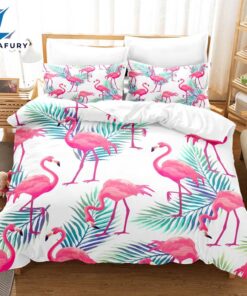 Cartoon Flamingo Bedding Set Quilt Covers 13