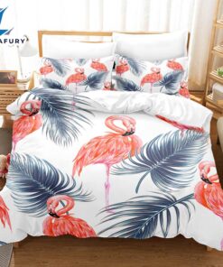 Cartoon Flamingo Bedding Set Quilt Covers 5