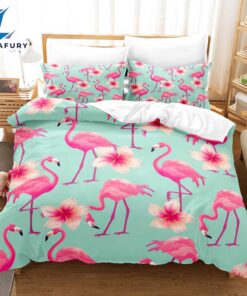 Cartoon Flamingo Bedding Set Quilt Covers 7