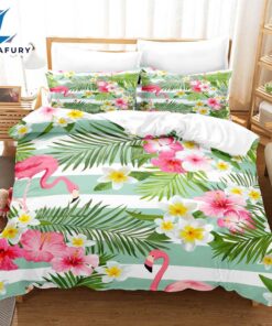 Cartoon Flamingo Bedding Set Quilt Covers 9