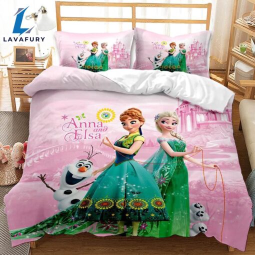 Cartoon Frozen Cosplay Bedding Set Quilt Cover 1