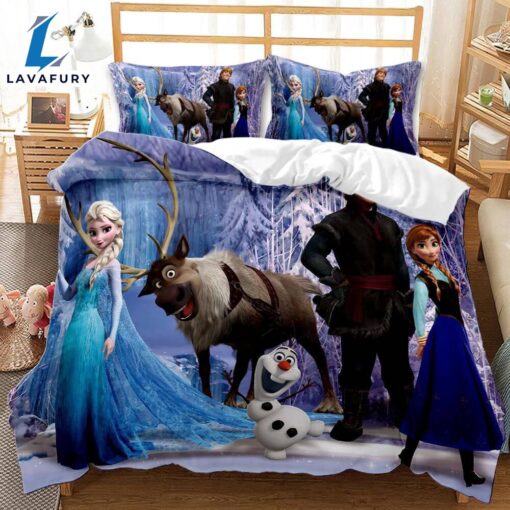 Cartoon Frozen Cosplay Bedding Set Quilt Cover 2