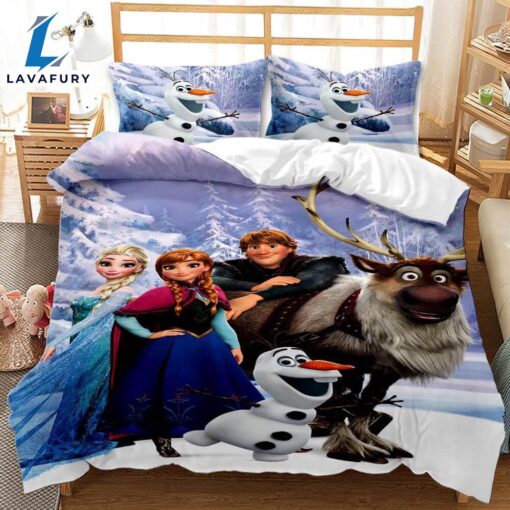 Cartoon Frozen Cosplay Bedding Set Quilt Cover 6