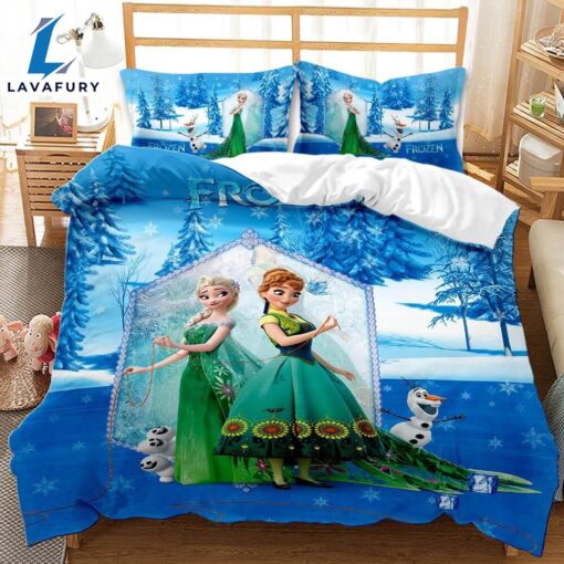 Cartoon Frozen Cosplay Bedding Set Quilt Cover 7