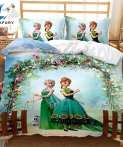 Cartoon Frozen Elsa Anna Bedding Set Quilt Cover 1