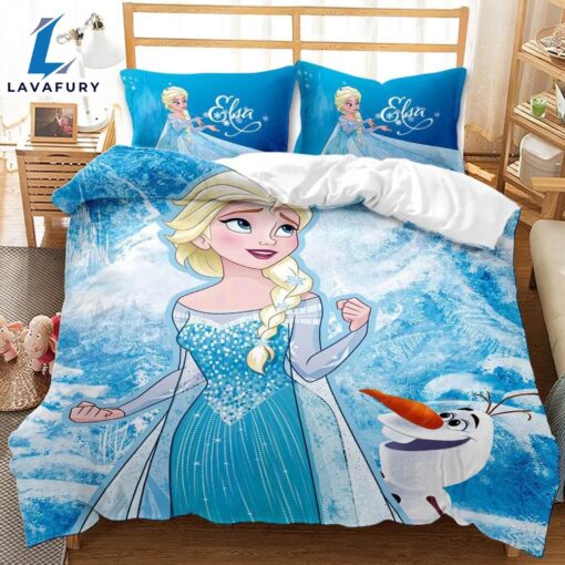 Cartoon Frozen Elsa Anna Bedding Set Quilt Cover 3