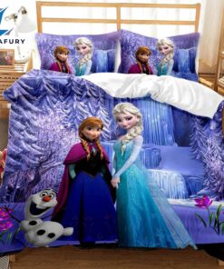 Cartoon Frozen Elsa Anna Bedding Set Quilt Cover 4