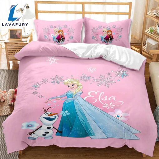 Cartoon Frozen Elsa Anna Bedding Set Quilt Cover 5