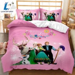 Cartoon Frozen Elsa Anna Bedding…