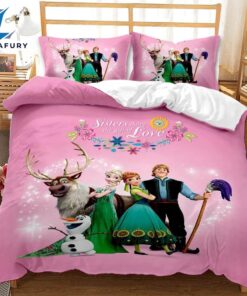 Cartoon Frozen Elsa Anna Bedding Set Quilt Cover 6