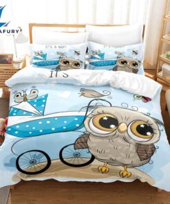 Cartoon Hand Painted Owl Bedding Sets Quilt Cover 11