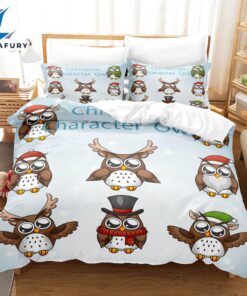 Cartoon Hand Painted Owl Bedding…