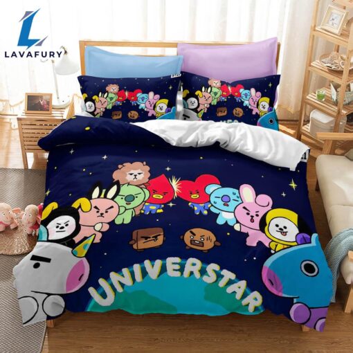 Cartoon image Cosplay Bedding Set Quilt Covers 5