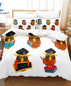 Cartoon Owl Bedding Sets Kids Birthday Quilt Cover 5