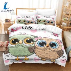 Cartoon Owl Bedding Sets Quilt…