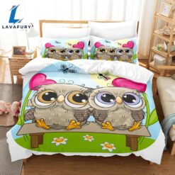 Cartoon Owl Bedding Sets Quilt…