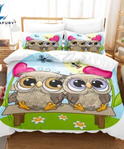 Cartoon Owl Bedding Sets Quilt Cover 5