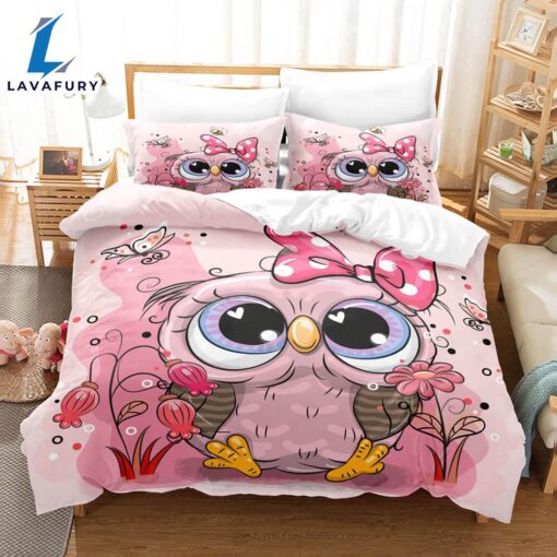 Cartoon Owl Bedding Sets Quilt Cover 6