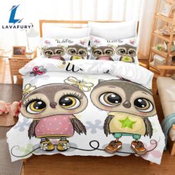 Cartoon Owl Bedding Sets Quilt…