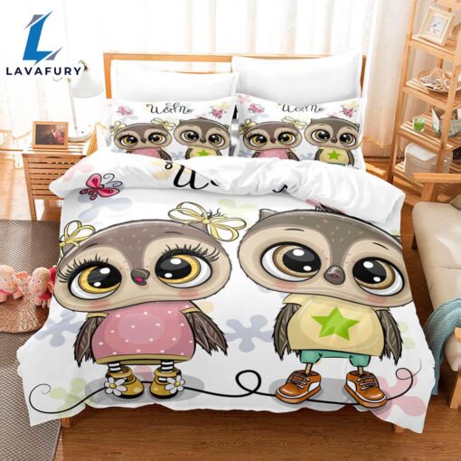 Cartoon Owl Bedding Sets Quilt Cover 7