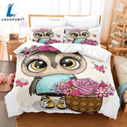 Cartoon Owl Bedding Sets Quilt…