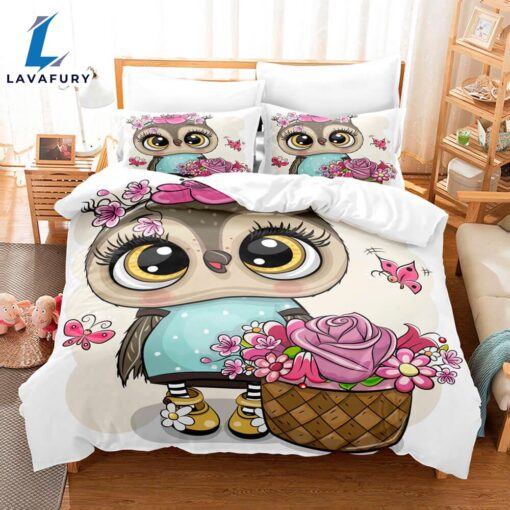 Cartoon Owl Bedding Sets Quilt Cover 8