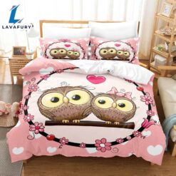 Cartoon Owl Bedding Sets Quilt…