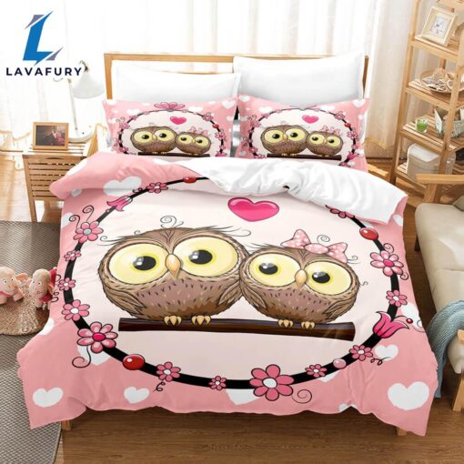 Cartoon Owl Bedding Sets Quilt Cover 9