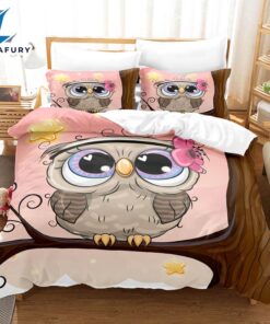 Cartoon Owl Bedding Sets Quilt Cover Without Filler 1